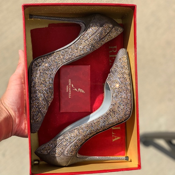 SOLD  | Rene Caovilla Crystal Lizard Stiletto Pump - Picture 3 of 7